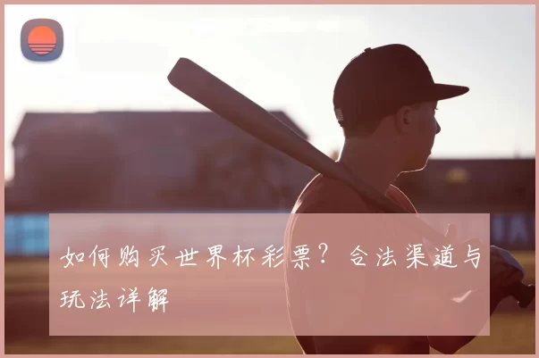 如何购买世界杯彩票？合法渠道与玩法详解